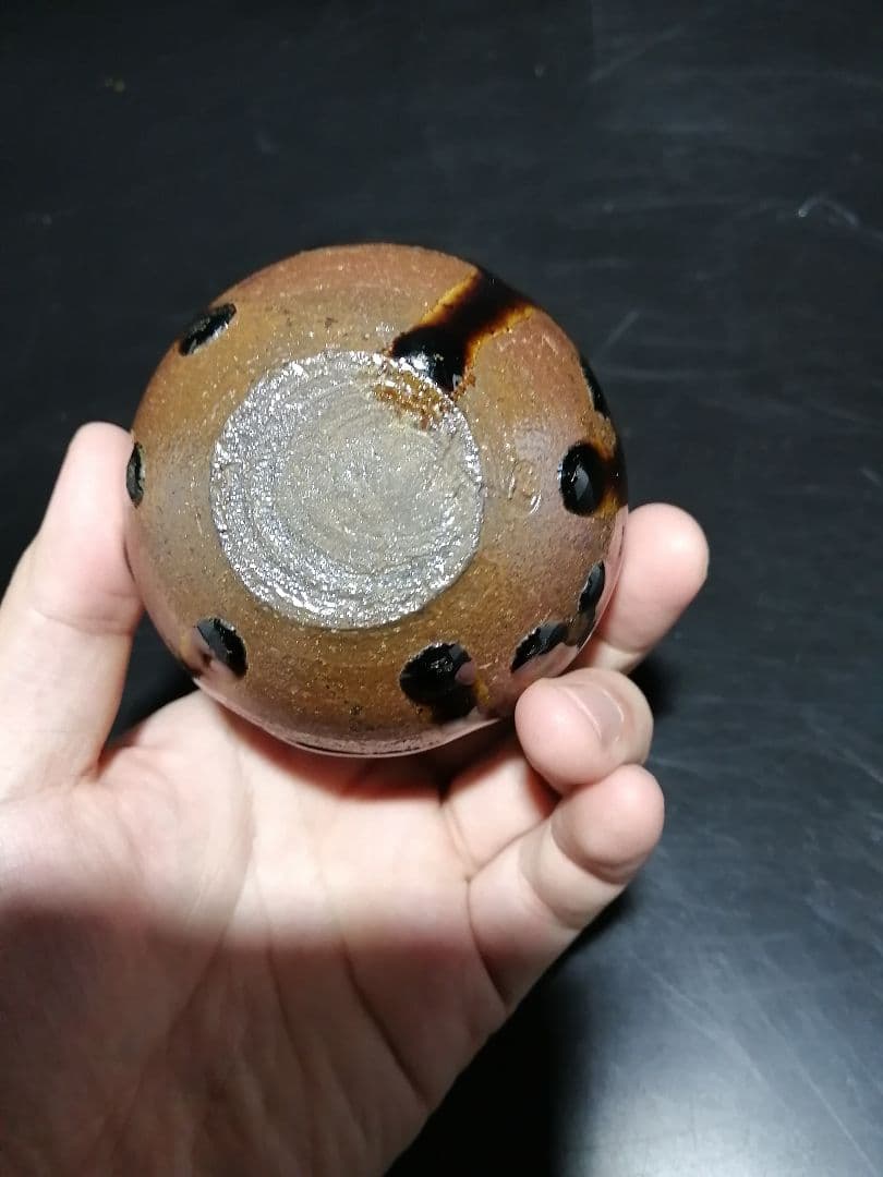 【茶道具】丹波茶入　陶春作　茶入100