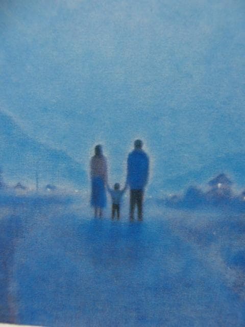 桑畑和夫【月を見ながら】希少画集画、状態良好、新品高級額装付