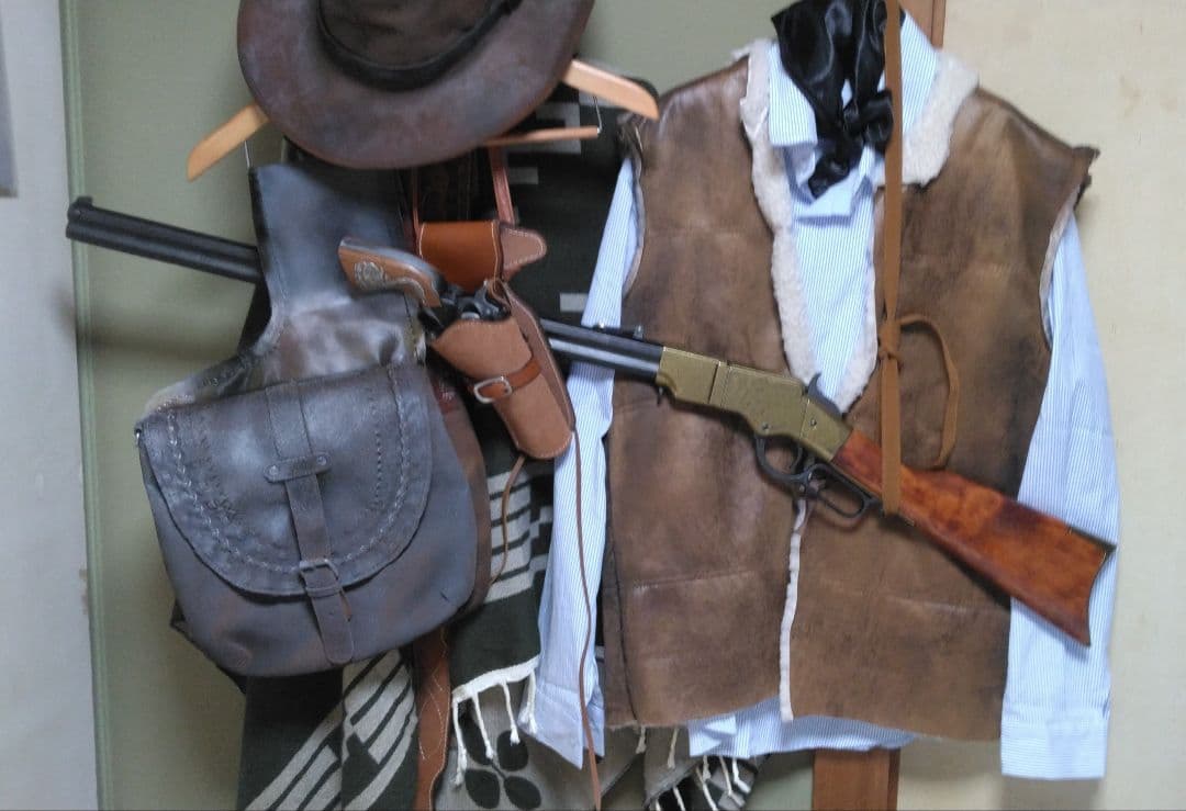 マカロニウエスタンスタイル 　 　ガスガン　ライフル　他　夕陽のガンマンセット