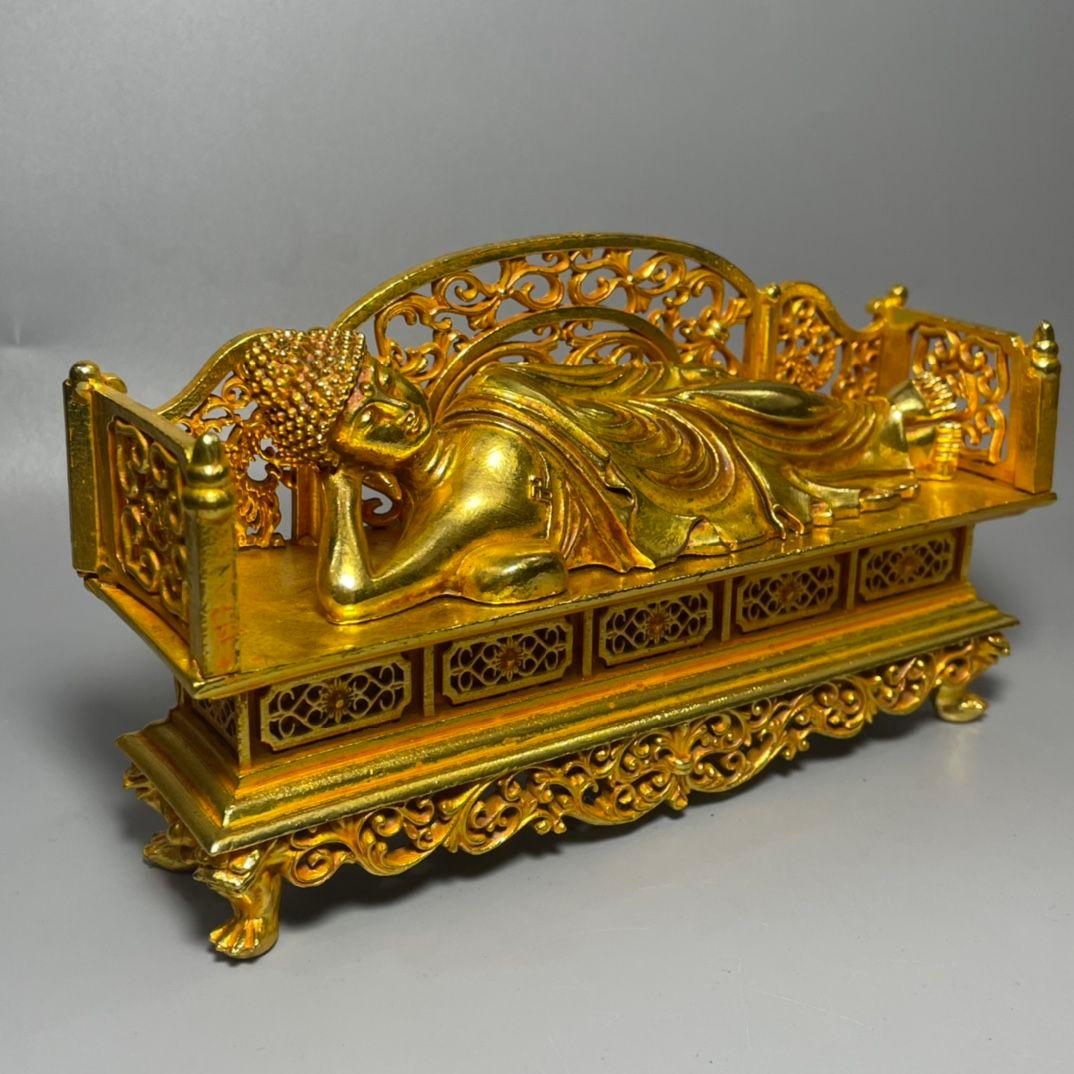 仏像 臥仏 睡仏像 釈迦仏 供養 銅製品 装飾品 工芸品 美術品 置物