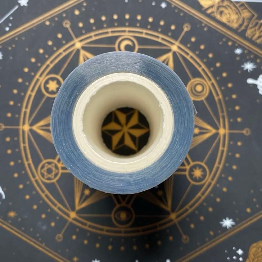 【9241】海外　マステ　中古巻　貝殻光マスキングテープ　月　お花　青い装飾系