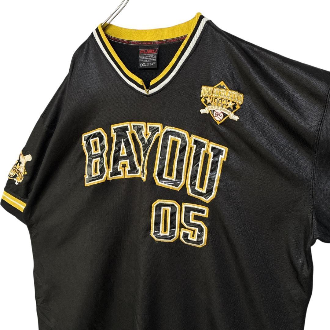 FUBU フブ ユニフォーム ゲームシャツ 刺繍ロゴ 黒 3XL ヒップホップ