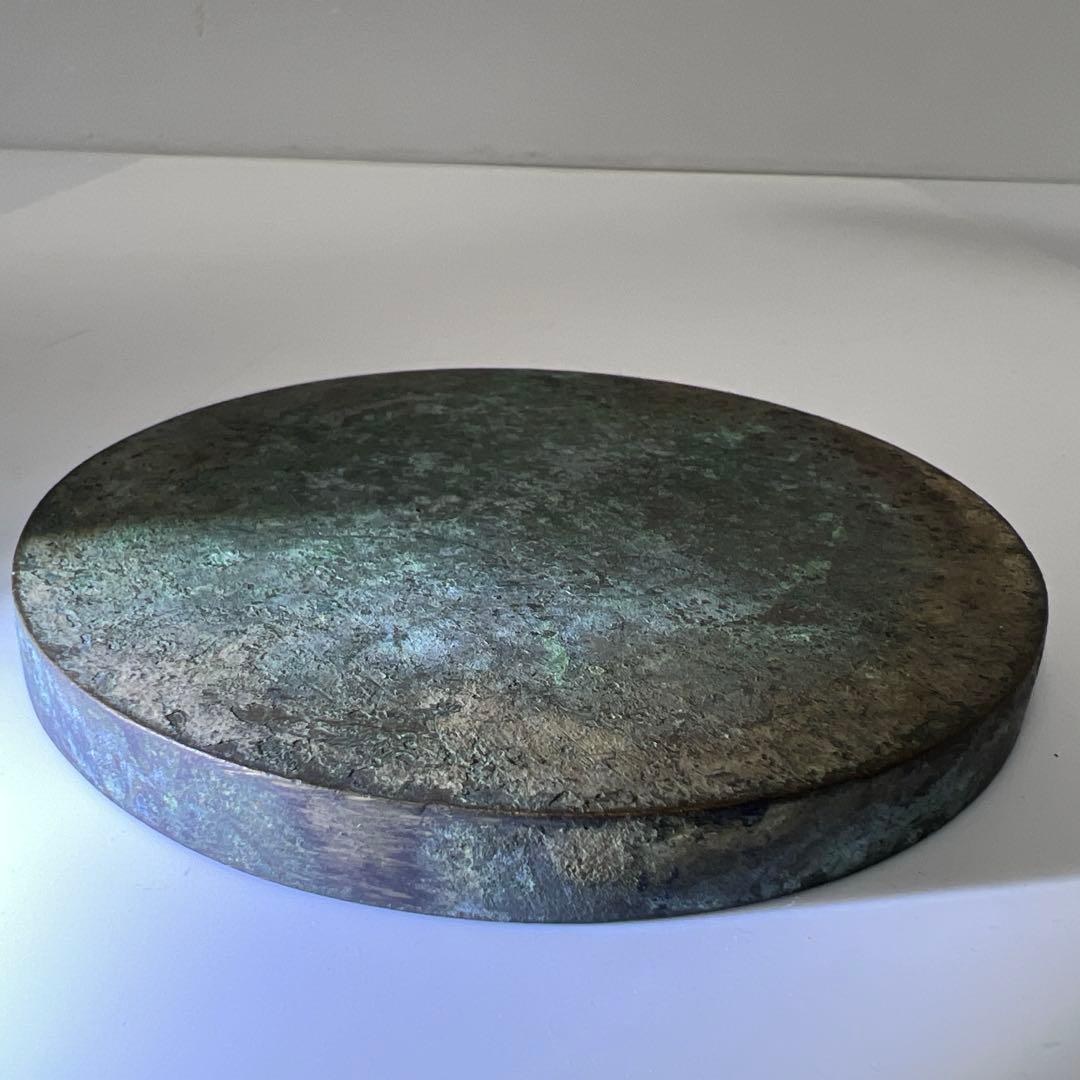 江戸時代　初期から中期　古銅古鏡　213g 直径11.5㎝　東Y7-0626①