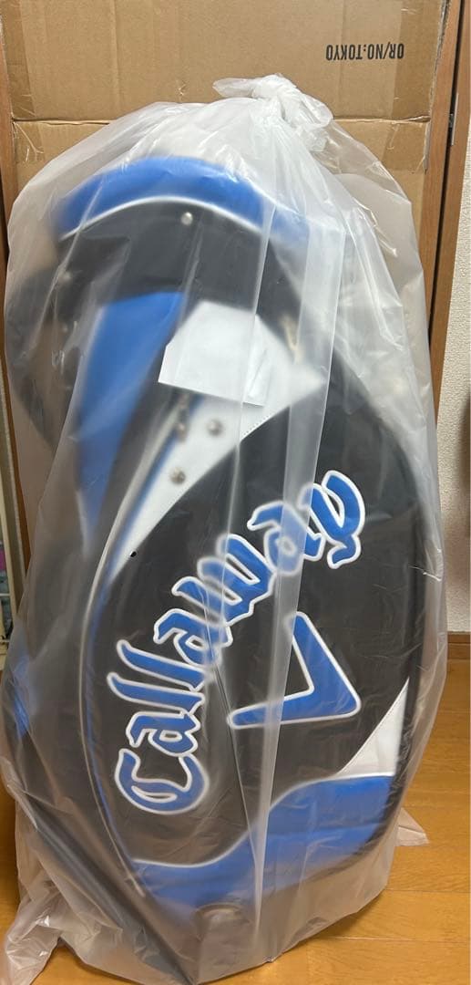 【新品未使用】Callaway キャディバッグ 青/黒 ロゴ