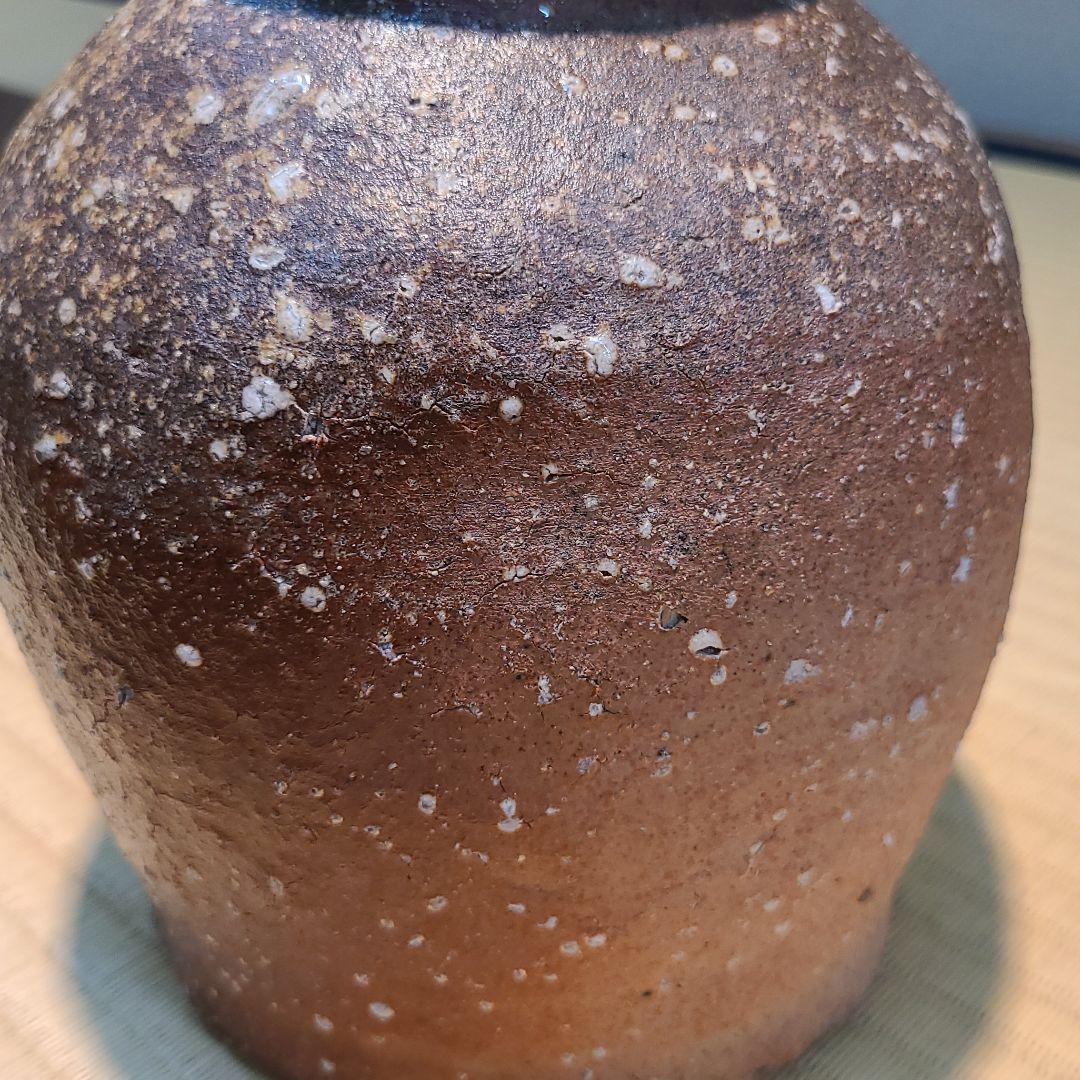 信楽焼 小川清峰作 壷 高さ6.5寸（約20cm） 箱なし 本物保証