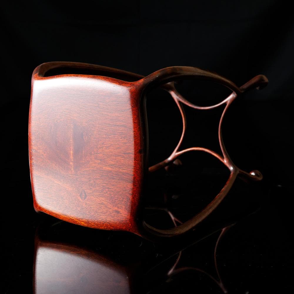 京都 洛凰工房 名匠 長澤専二作 花梨 高卓 かりん 高級 京唐木 高さ30㎝