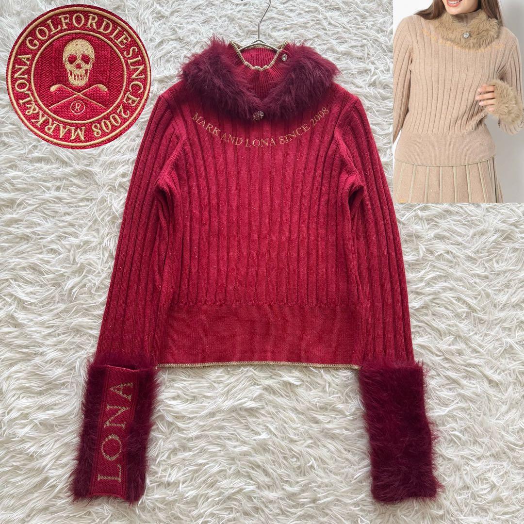 【マークアンドロナ】24年製　Cristina Glam Fur Sweater