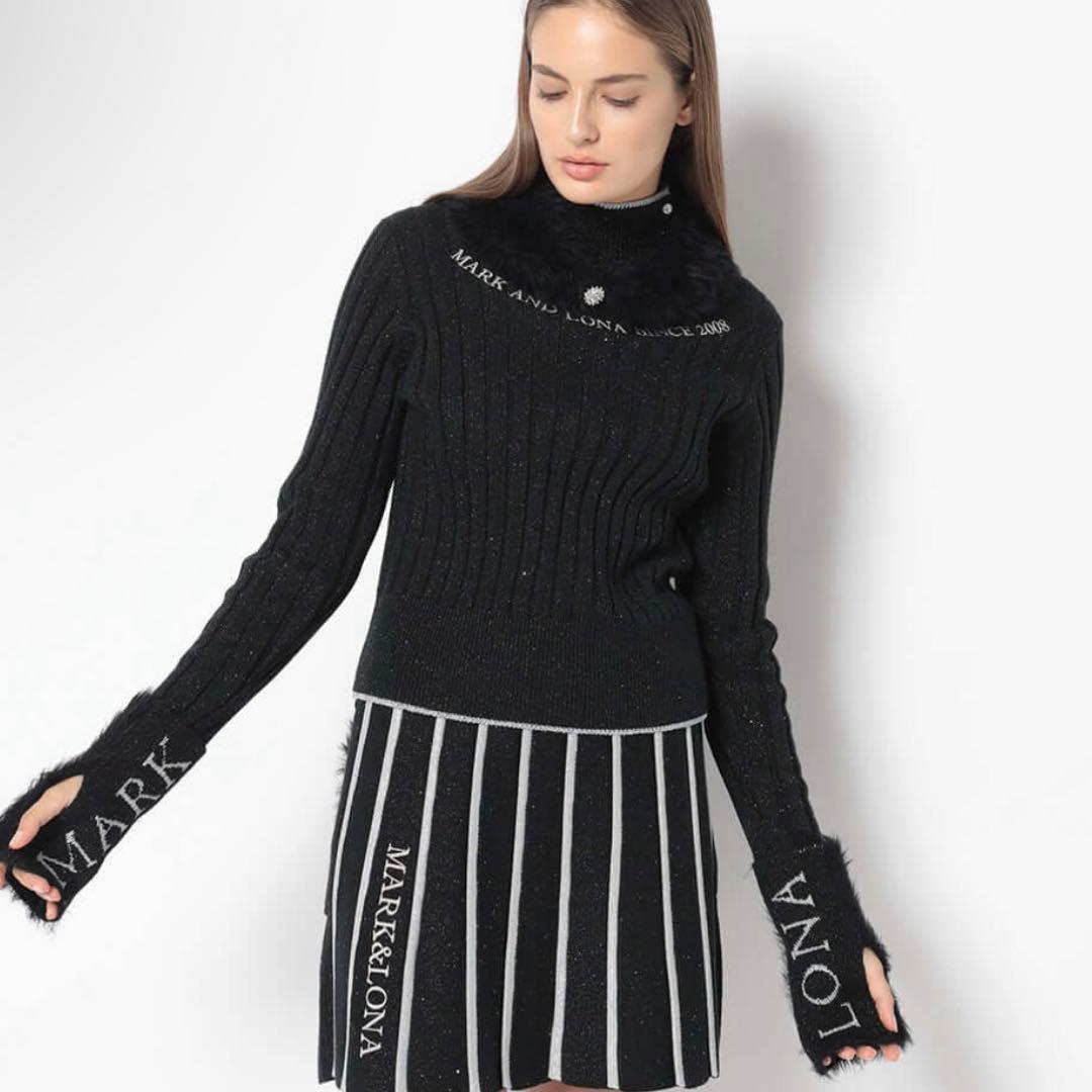 【マークアンドロナ】24年製　Cristina Glam Fur Sweater