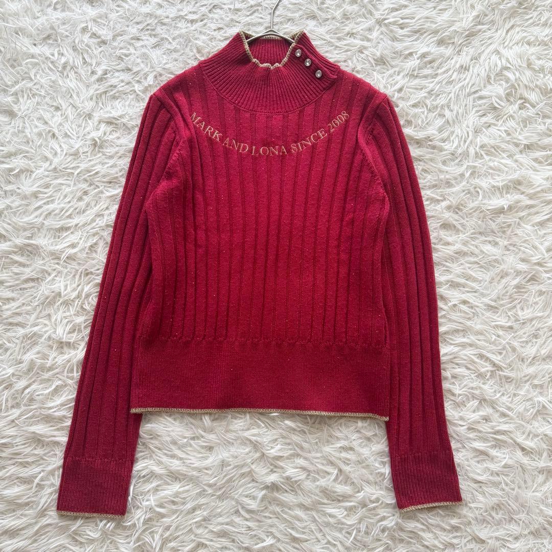 【マークアンドロナ】24年製　Cristina Glam Fur Sweater