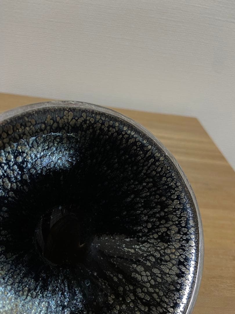 中国古美術　宋時代　油滴天目茶碗　箱付