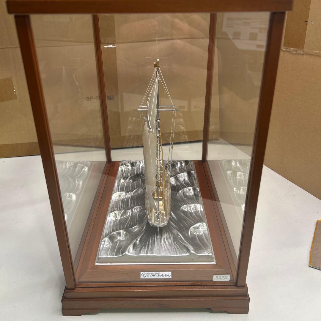 5796関武比古作 銀細工 ヨット 帆船 TAKEHIKO SILVER