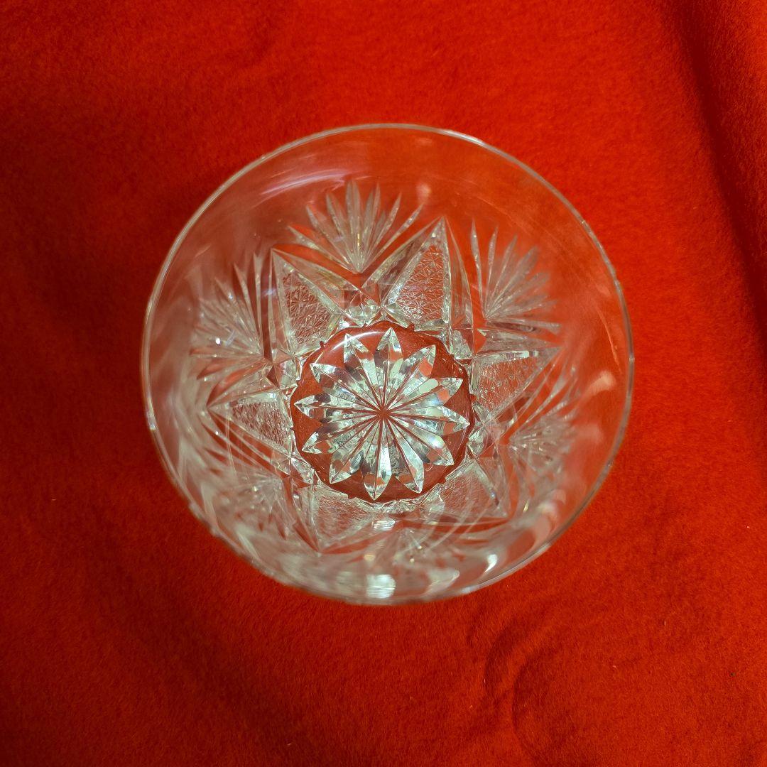 ★お値下げ★　HOYA カットクリスタル 菊　ロックグラス