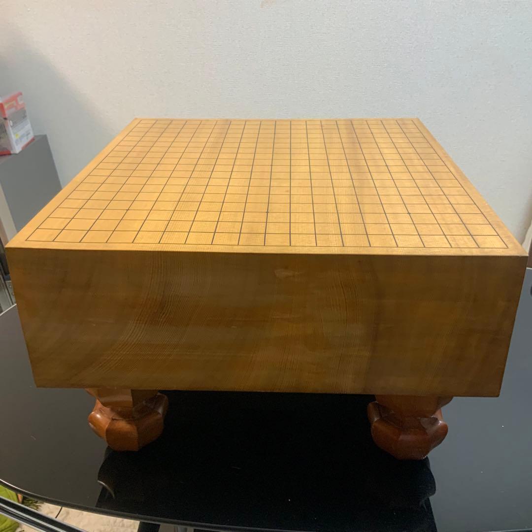 【本榧】【天柾目】囲碁盤 脚付 へそ付 カバー付