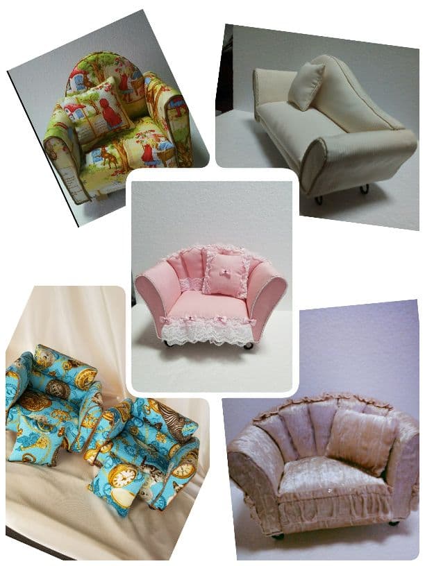 ブライス　リカちゃん　ドルフィー　　ドール用ミニチュアソファーオーダー見本