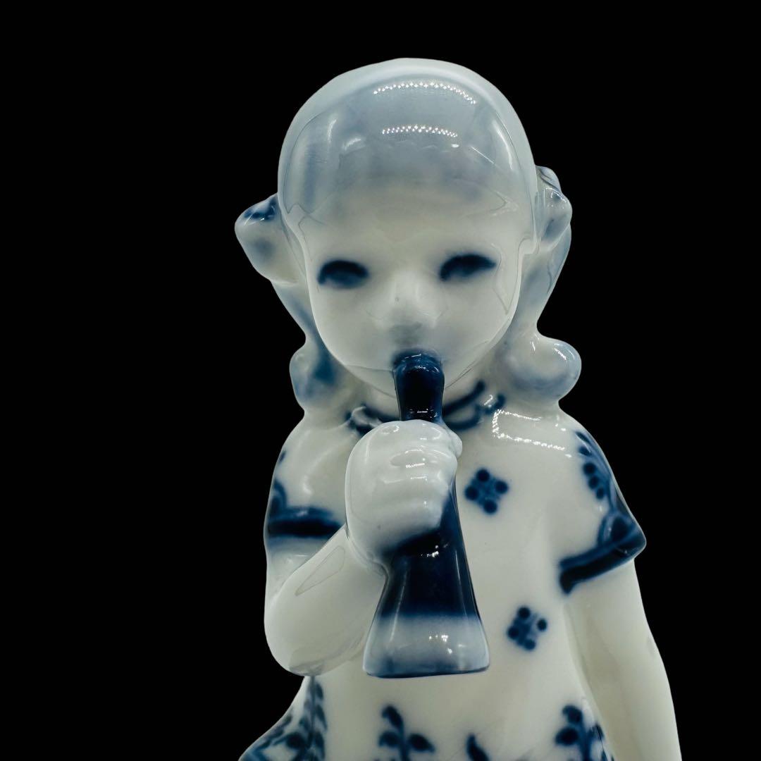 【希少】ロイヤルコペンハーゲン ブルーフルーテッド フィギュリン 笛を吹く少女