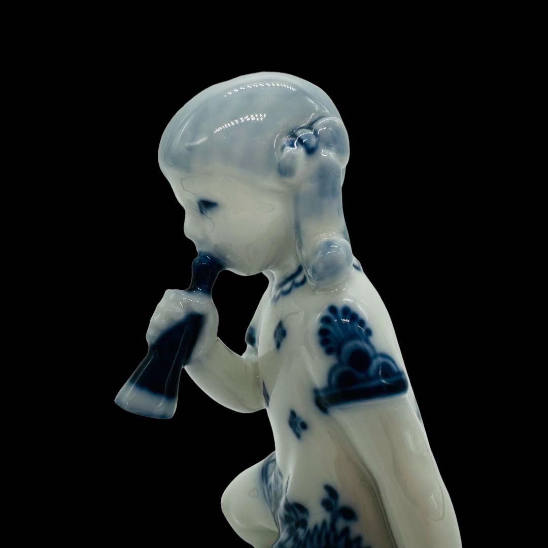 【希少】ロイヤルコペンハーゲン ブルーフルーテッド フィギュリン 笛を吹く少女