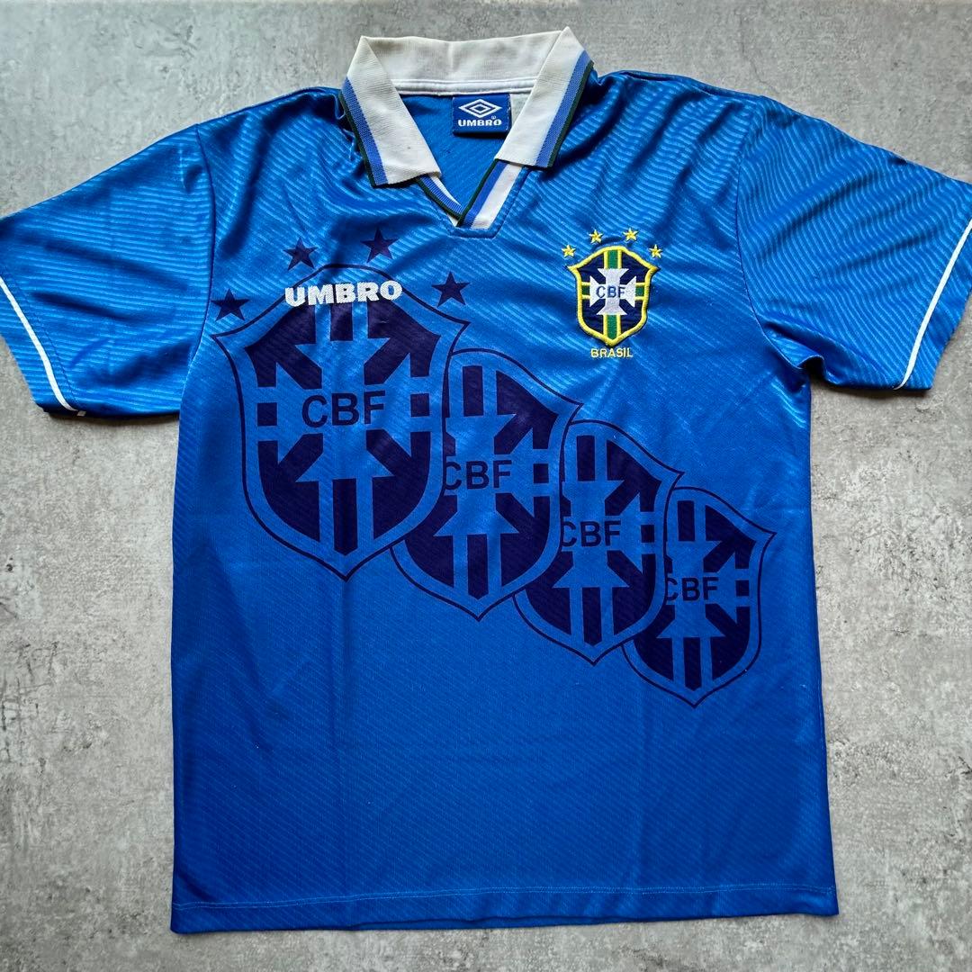 ブラジル代表 94 アウェイ アンブロ 青タグ 10 umbro ワードカップ