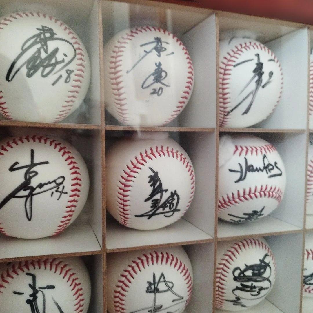 NPB選手サインボール24個セット+自家製アクリルボールケース