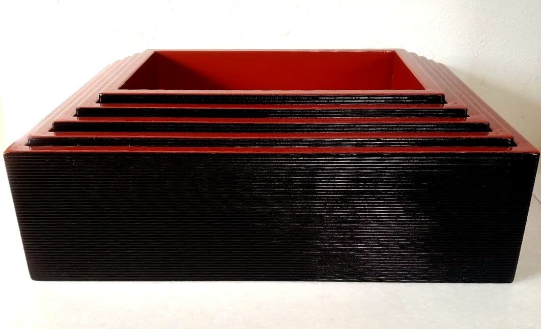 切溜 きりだめ 五段入れ子 栄重 さかえ重 5段重箱 木製 漆器