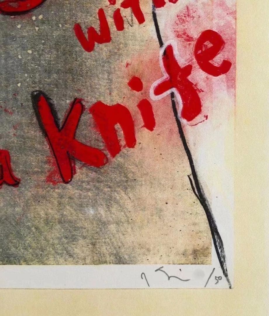 奈良美智サイン入り版画　限定カラー版画