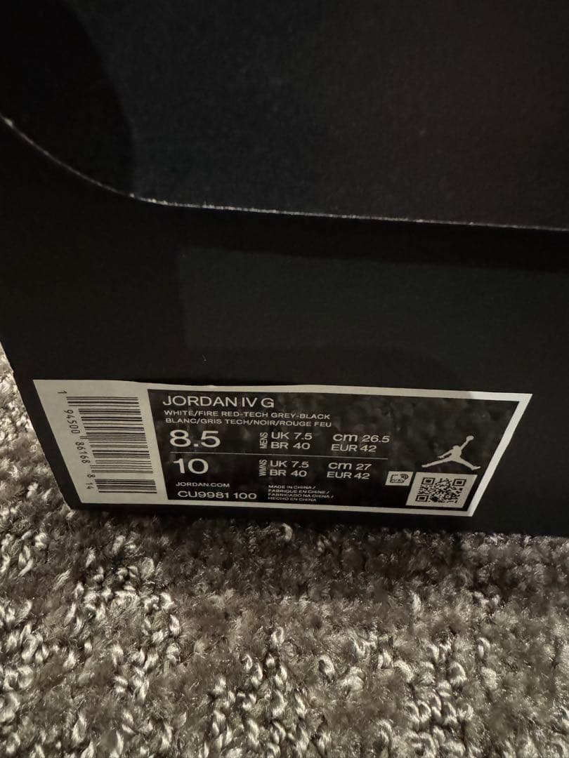 AIR JORDAN 4 GOLF ホワイトセメント 26,5 美品