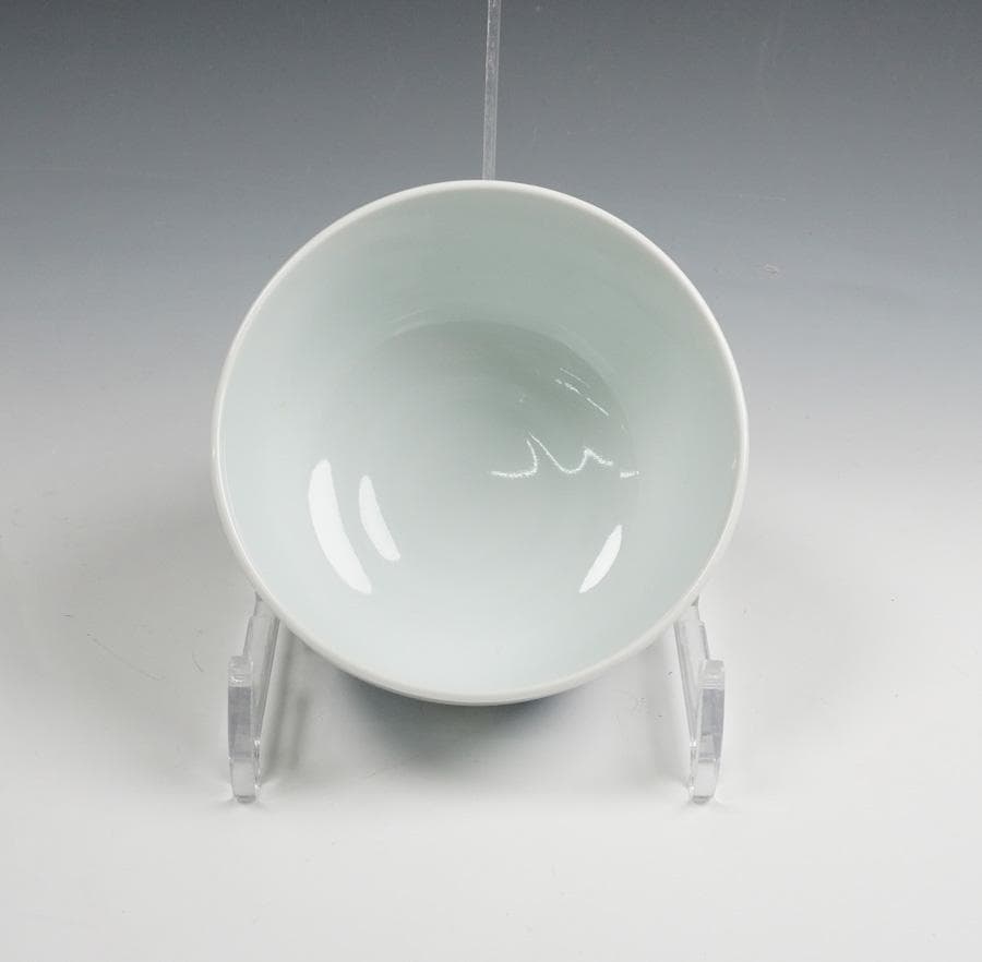 d*4様 人間国宝【井上萬二】希少手『染付つくし絵茶碗』共箱