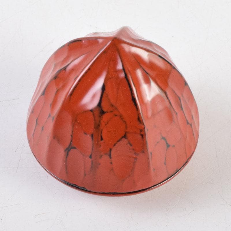 茶道具　源陵香作　根來塗　鬼灯香合　共箱　V　9200