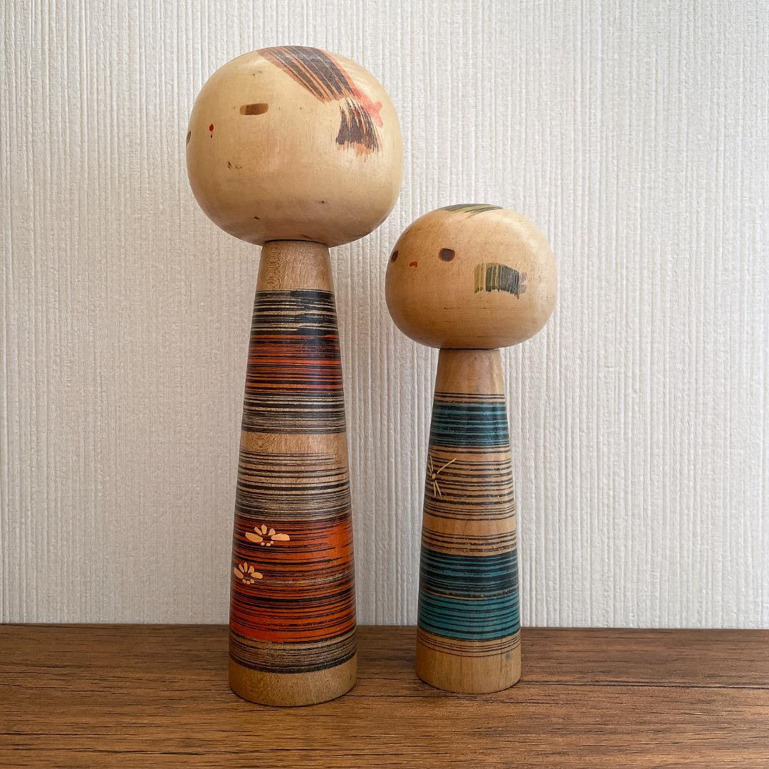 山中三平 こけし（8in / 21cm & 6in / 16cm）