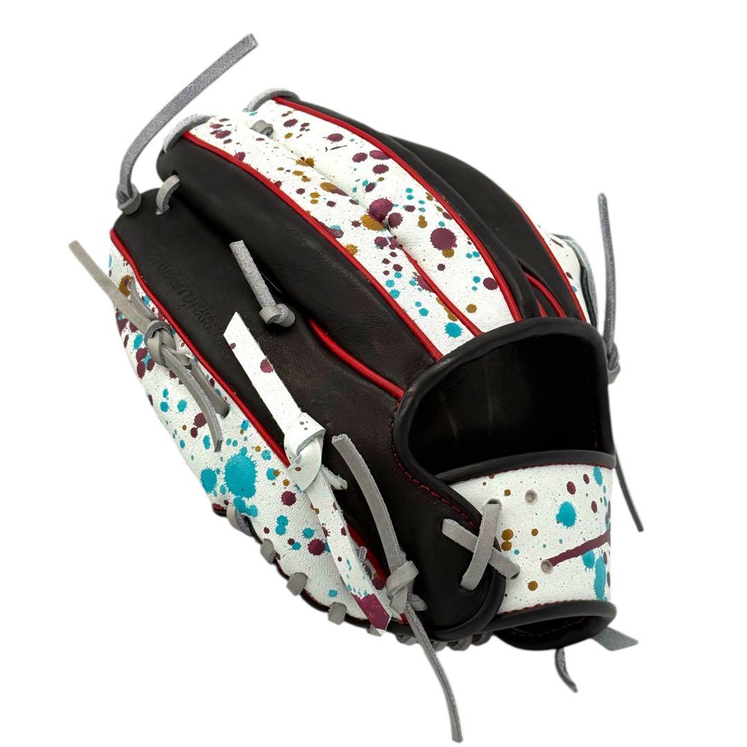 【魔改造】久保田スラッガー軟式KSN-AR2 内野用　ブラック×ペイントホワイト