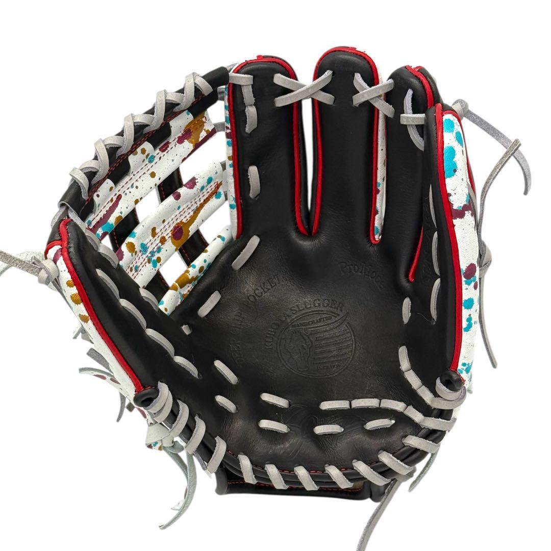 【魔改造】久保田スラッガー軟式KSN-AR2 内野用　ブラック×ペイントホワイト