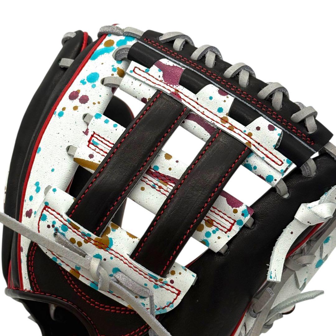 【魔改造】久保田スラッガー軟式KSN-AR2 内野用　ブラック×ペイントホワイト