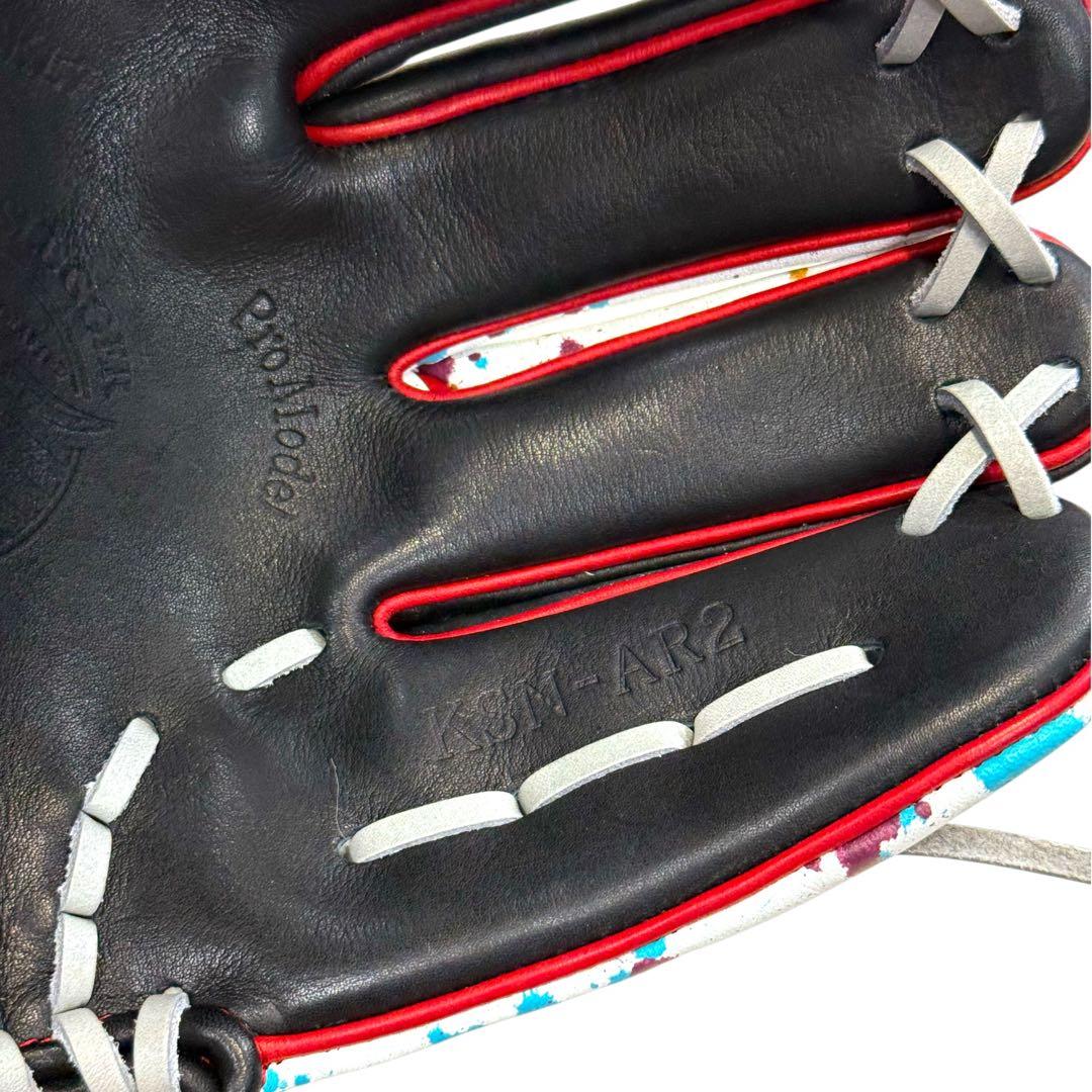 【魔改造】久保田スラッガー軟式KSN-AR2 内野用　ブラック×ペイントホワイト