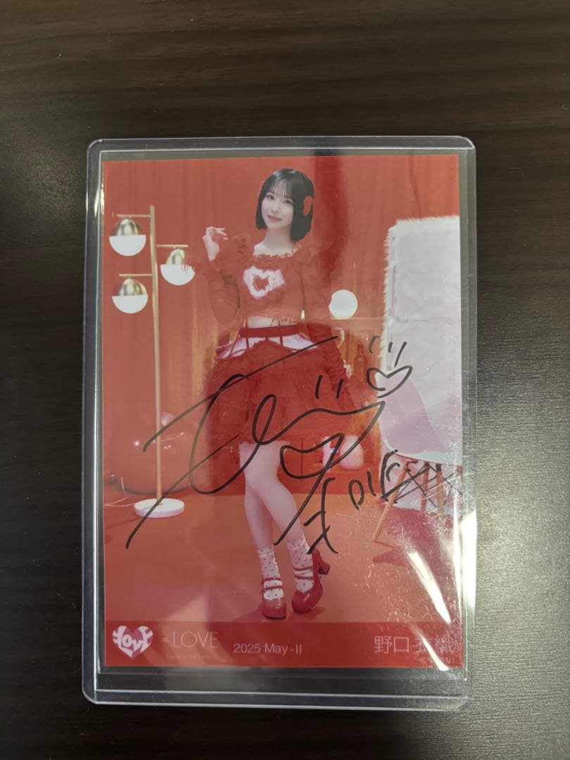 野口衣織 直筆 とくベチュ 生写真 ヒキ