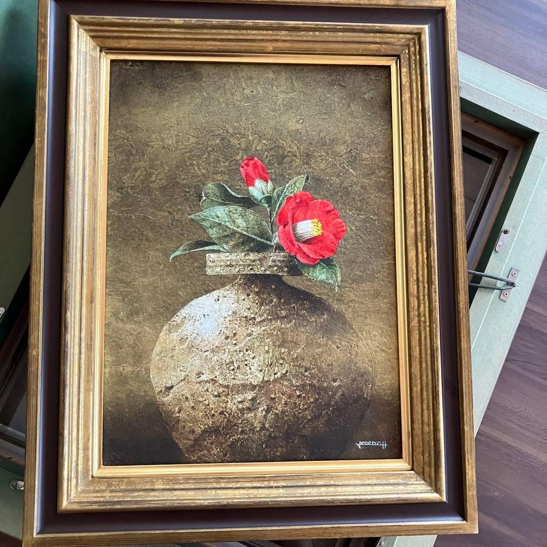 ★信楽の椿　増本憲樹　No.00214903 F4号