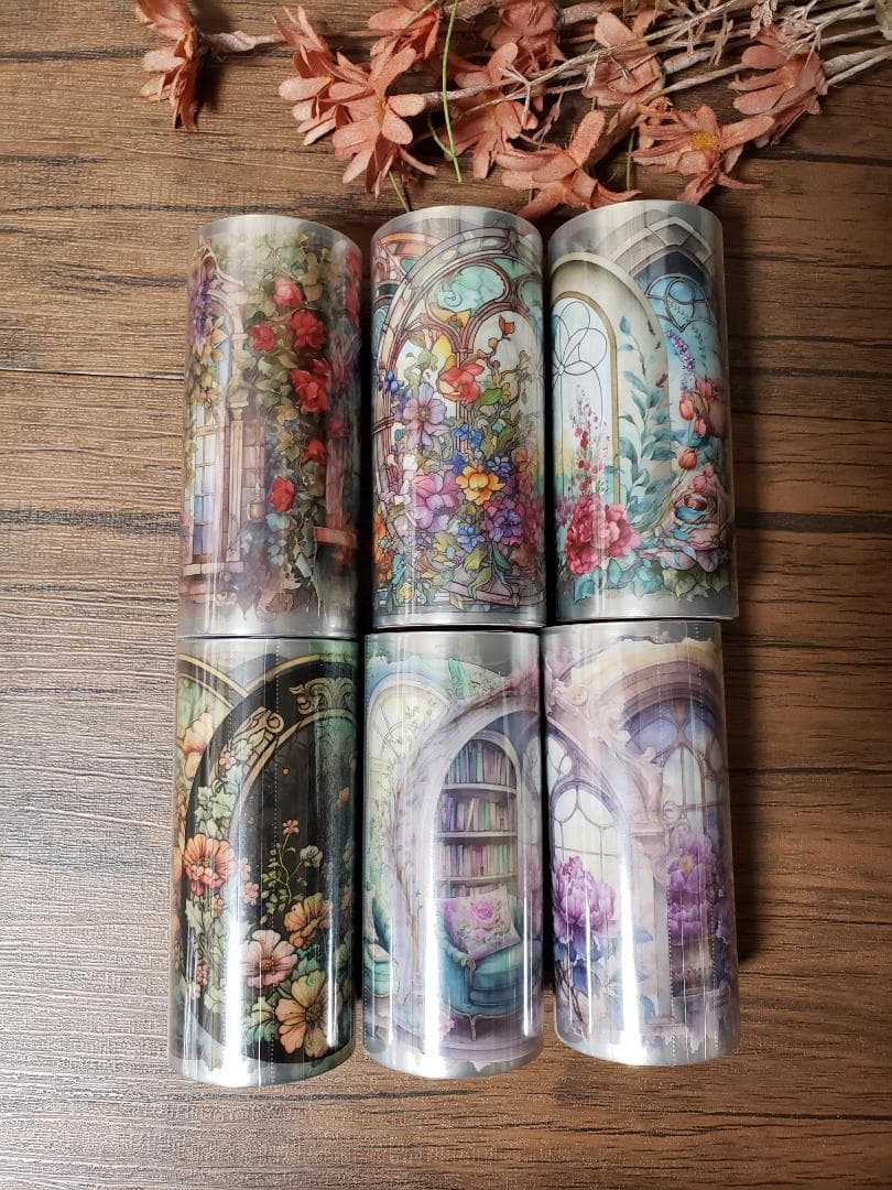 【nene様】「フローラルプリンセス光のフラワーウィンドウPETテープ6種」①