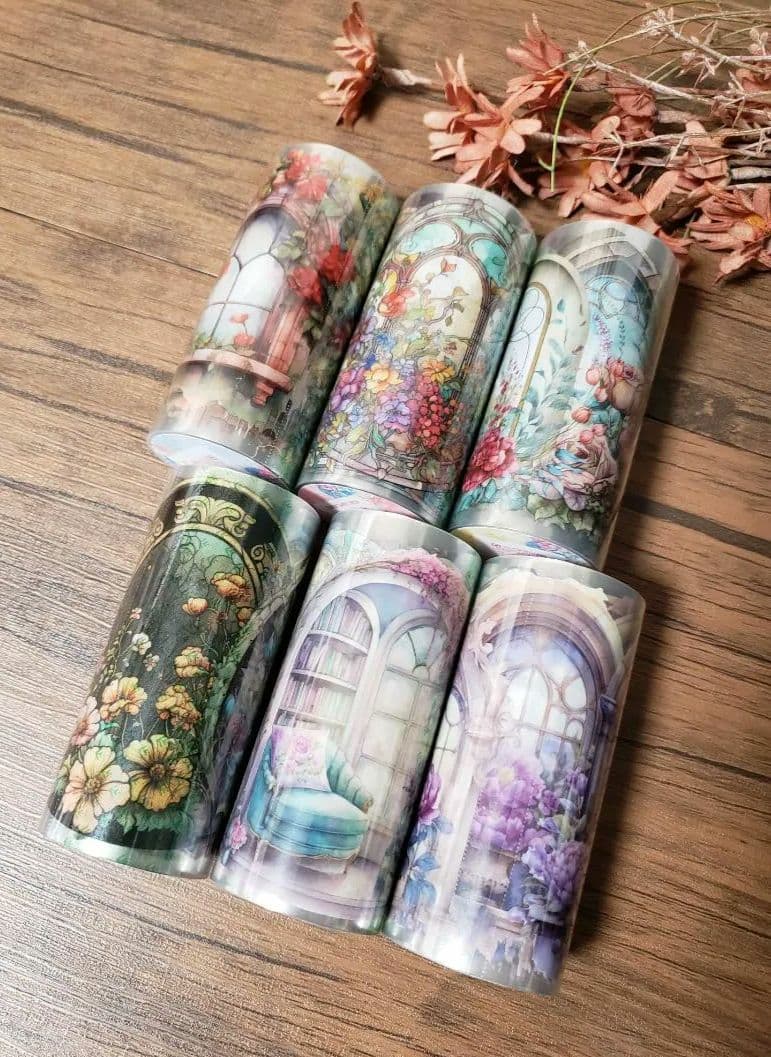 【nene様】「フローラルプリンセス光のフラワーウィンドウPETテープ6種」①