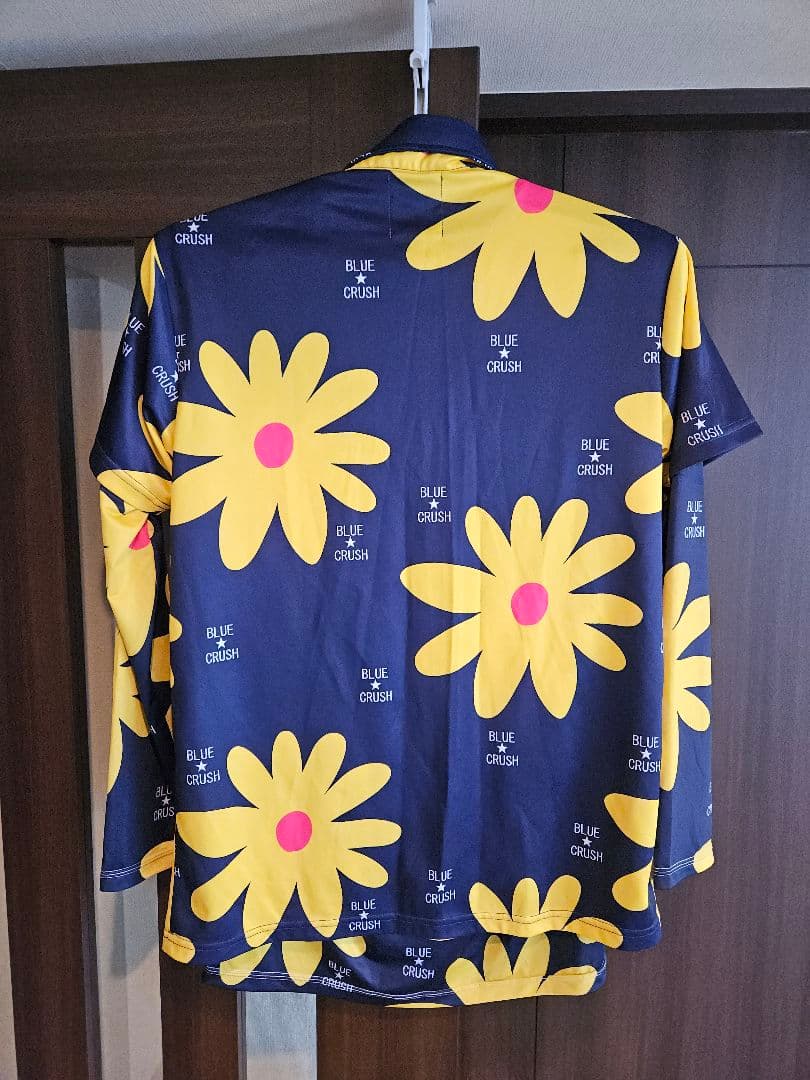 BLUE CRUSH 花柄ポロシャツ ネイビー/イエロー　２点セット