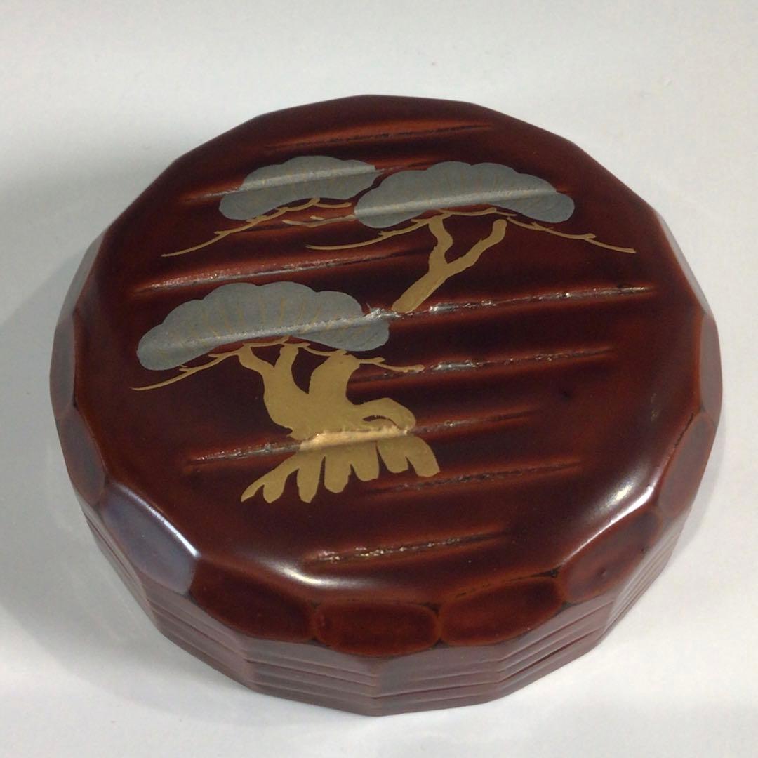 Ｐ４５０　棗　『岡本陽斎作』『又妙斉好』『老松蒔絵』『折撓中棗』　共箱　茶道具