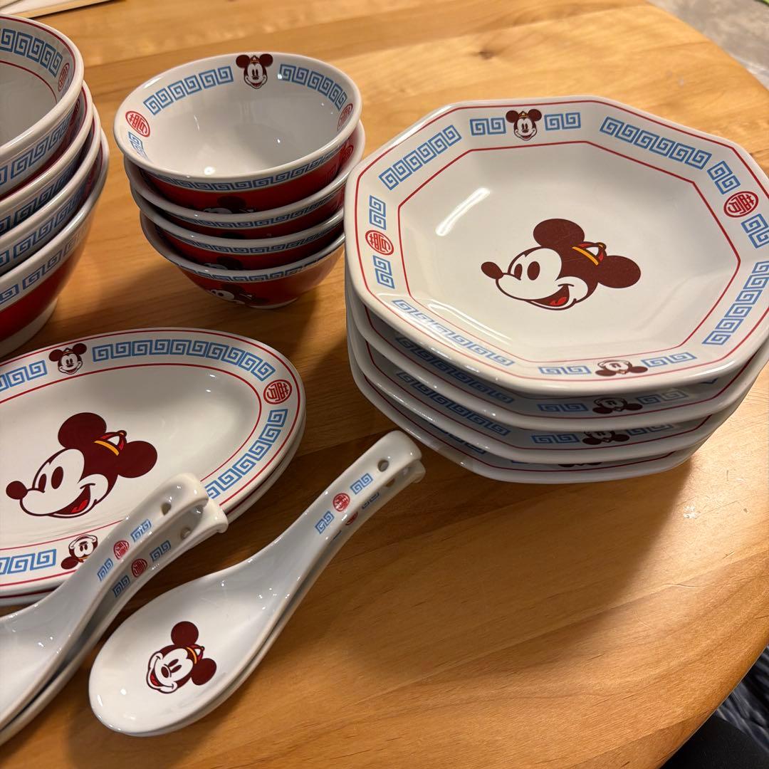 ミッキーマウス ラーメン　食器セット 皿 ボウル スプーン