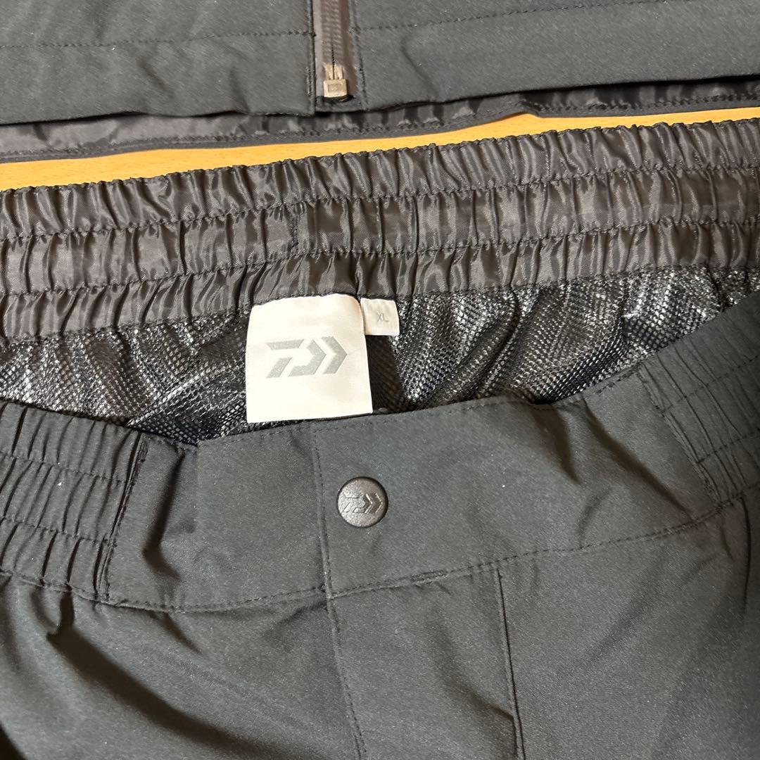 Daiwa ブラック レインウェアスーツ XL