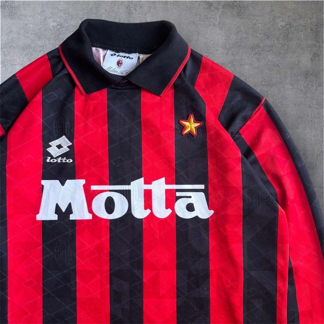 Lotto 1993/94 ACミラン ユニフォーム ヴィンテージ 長袖 90s