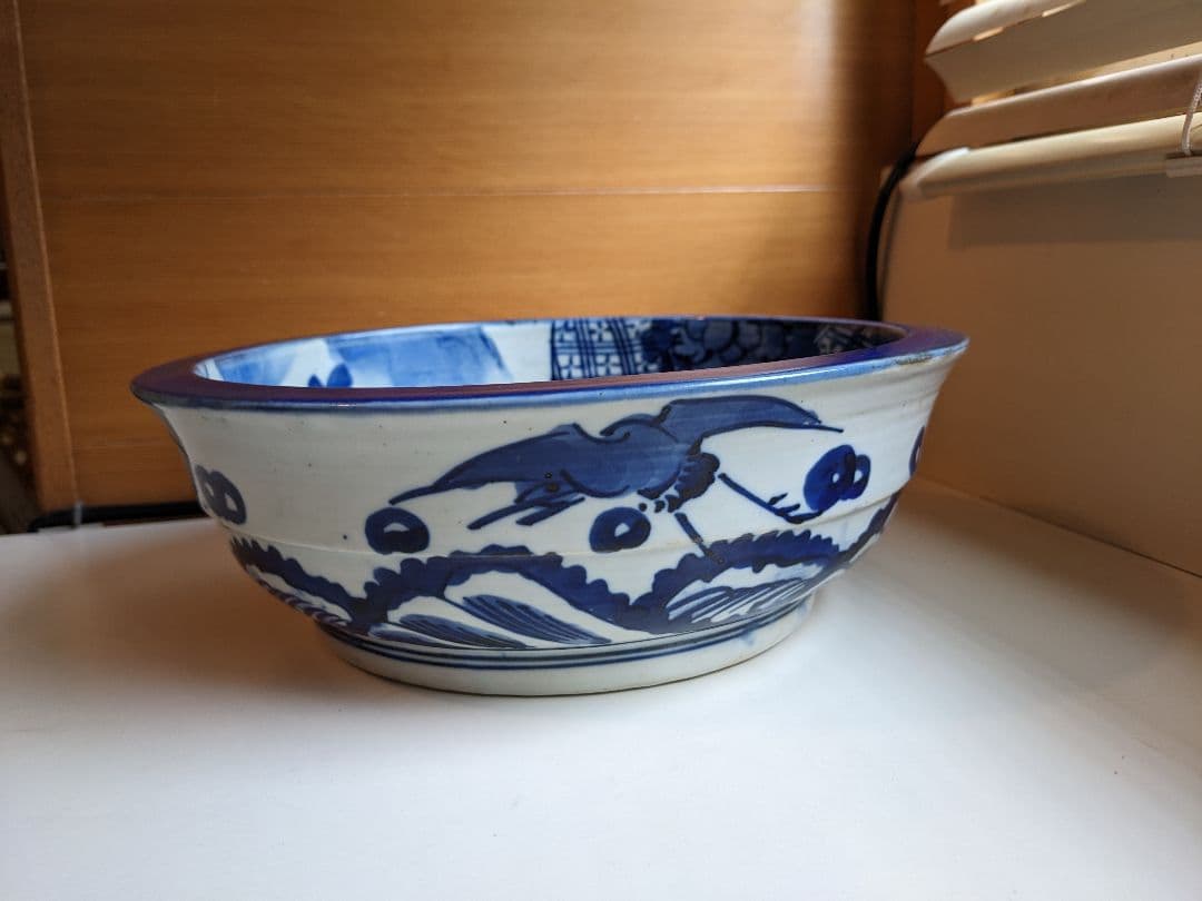 素敵な絵付けの大鉢　染付　骨董