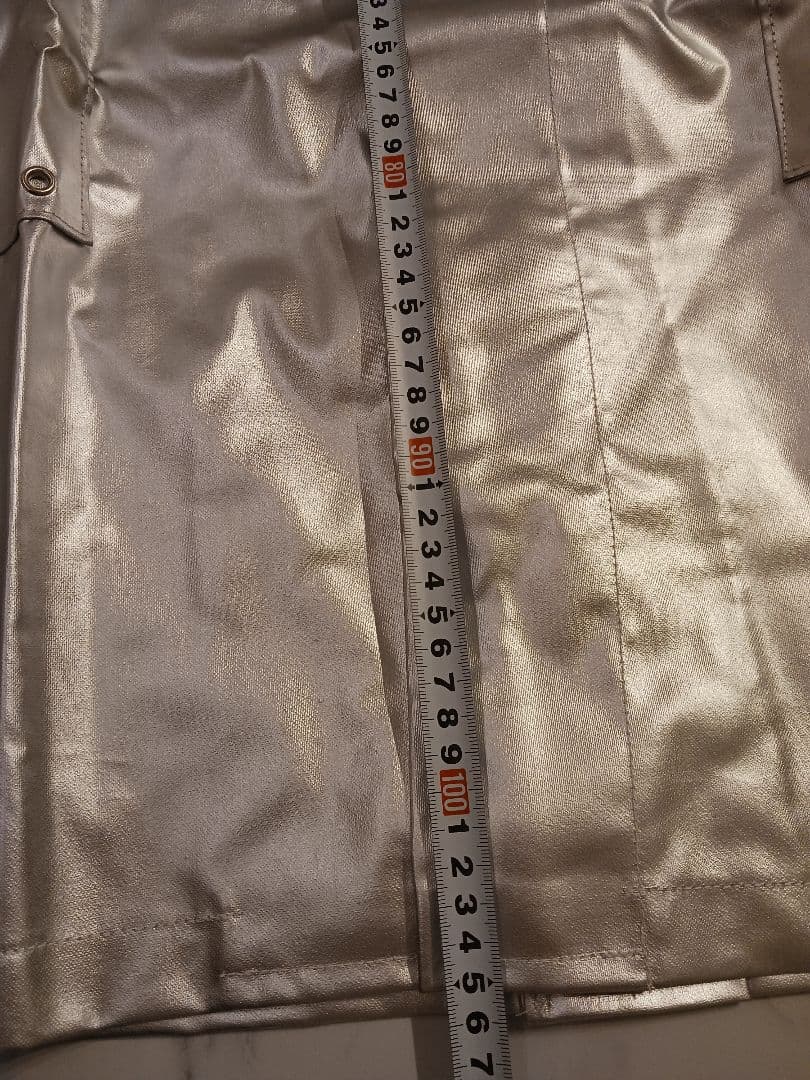 防火服　消防服　シルバー ロングコート　ファイヤーマンコート