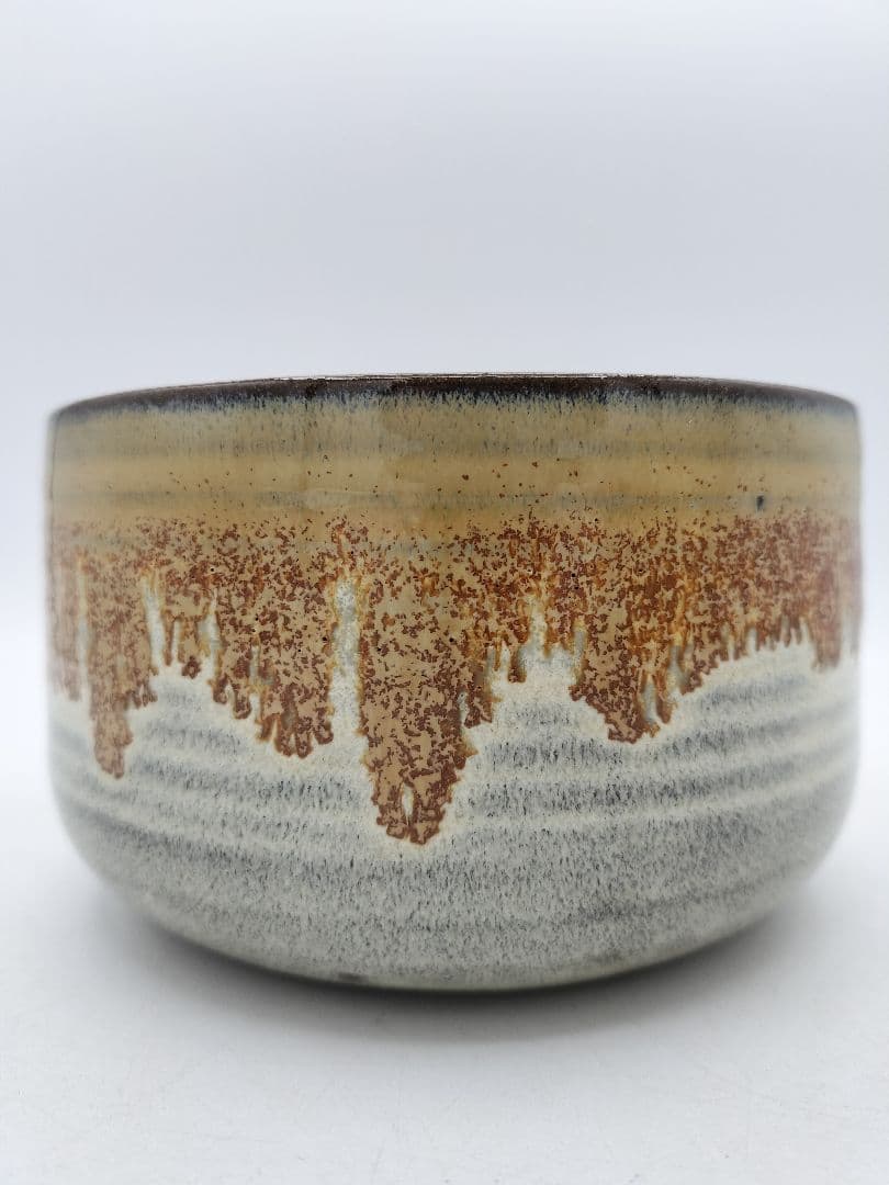 c870 【未使用】建水 高取 鬼丸碧山 木箱 茶道具