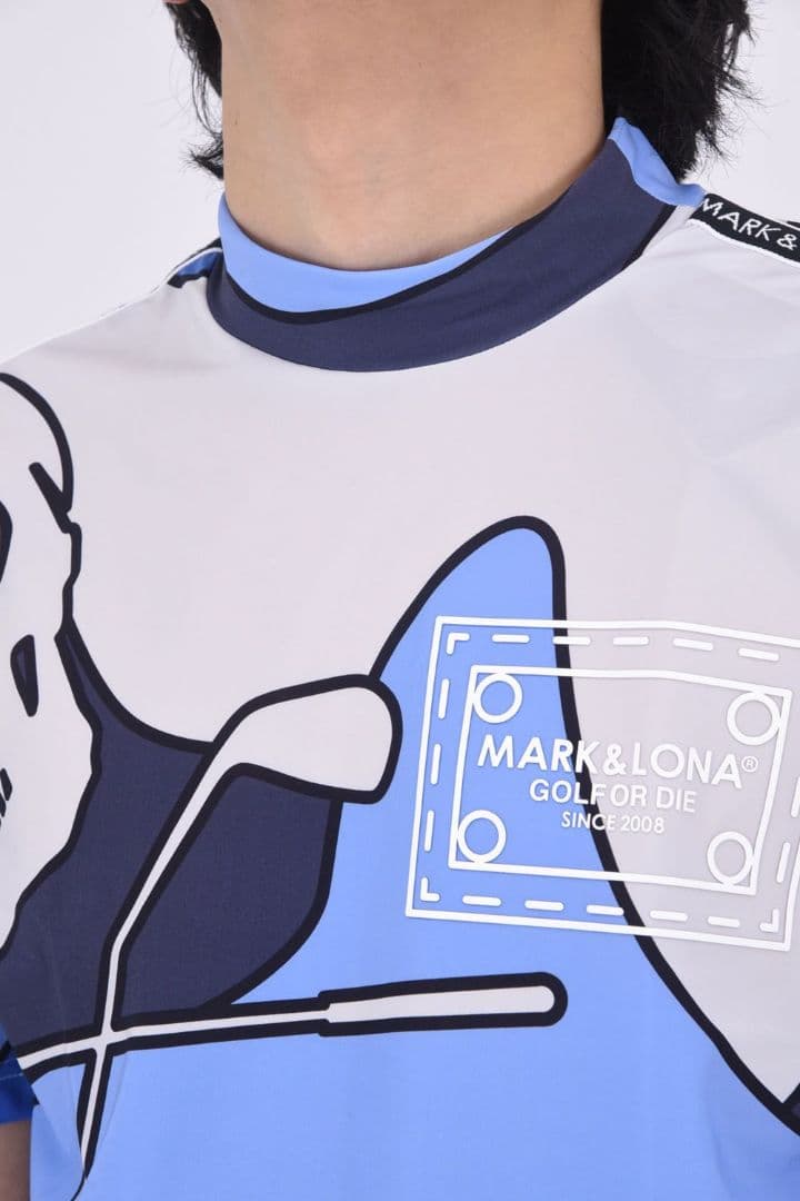 新品未使用 MARK&LONA モックネックTシャツ 48 L オーバーサイズ