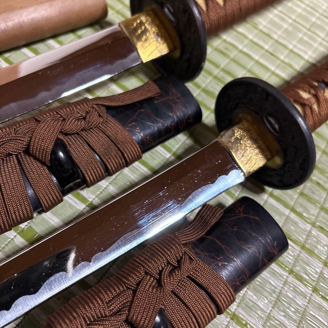 模造刀　模擬刀　武士　侍　伝統工芸　剣　ソード　太刀　小太刀　鞘　鍔　3本セット