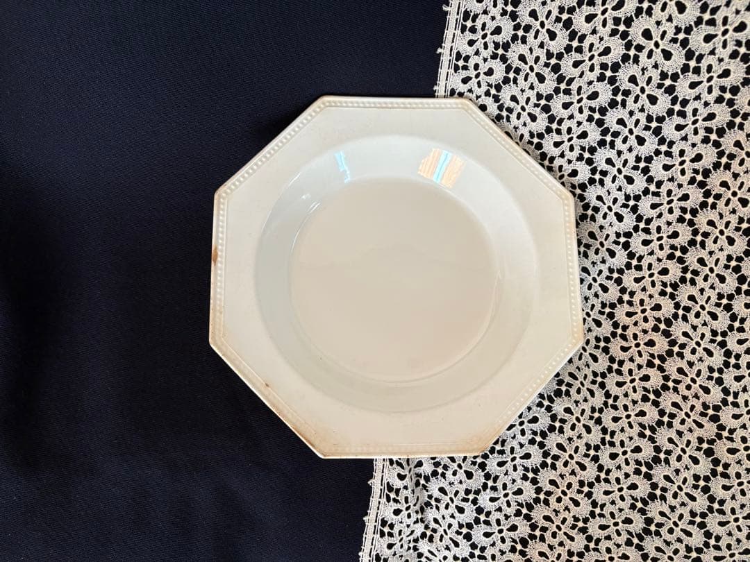 クレイユモントロー窯 オクトゴナル 深皿プレート フランス アンティーク