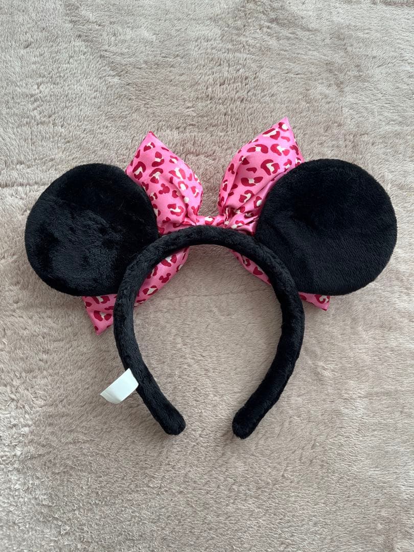 ミニー カチューシャ ヒョウ柄 レオパード ピンク ディズニー