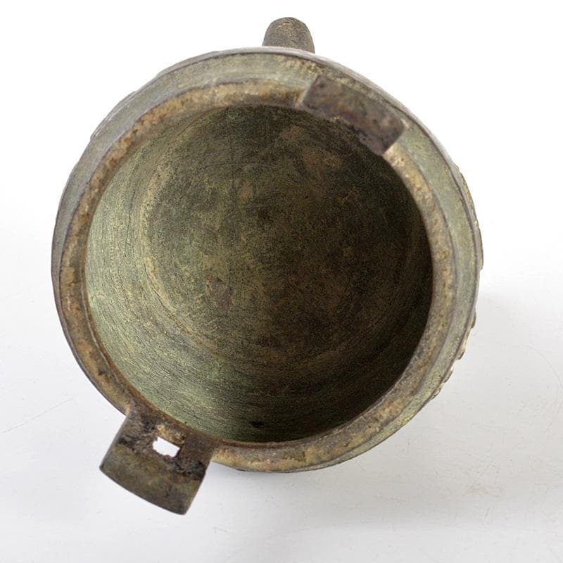 中国　古銅青銅　漢詩文　三足香炉　C　6225