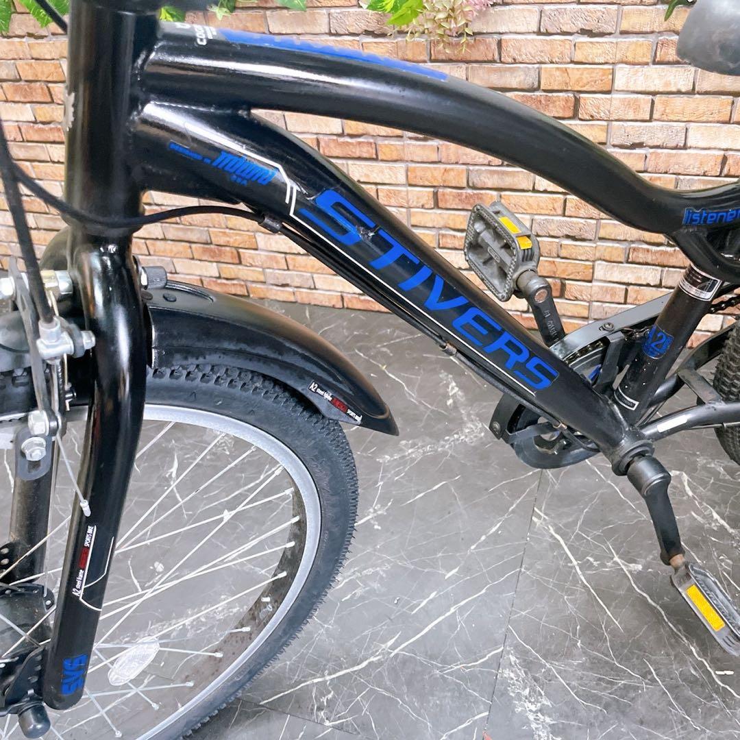 【89】子供用自転車 子供車 STIVERS ブラック 24インチ 外装変速付き